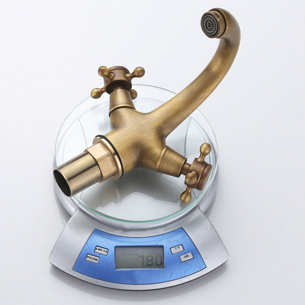 Button Handle Widespread Bathroom Faucet Industrial Sink Faucet