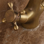 Button Handle Widespread Bathroom Faucet Industrial Sink Faucet