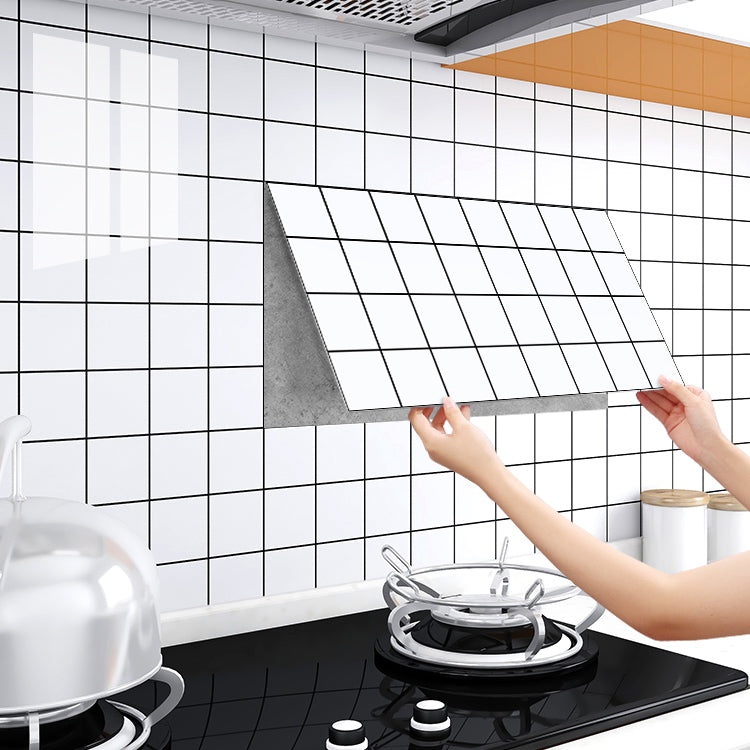 Rectangular Mold Resistant Tile PVC Singular Peel & Stick Tile for the Kitchen