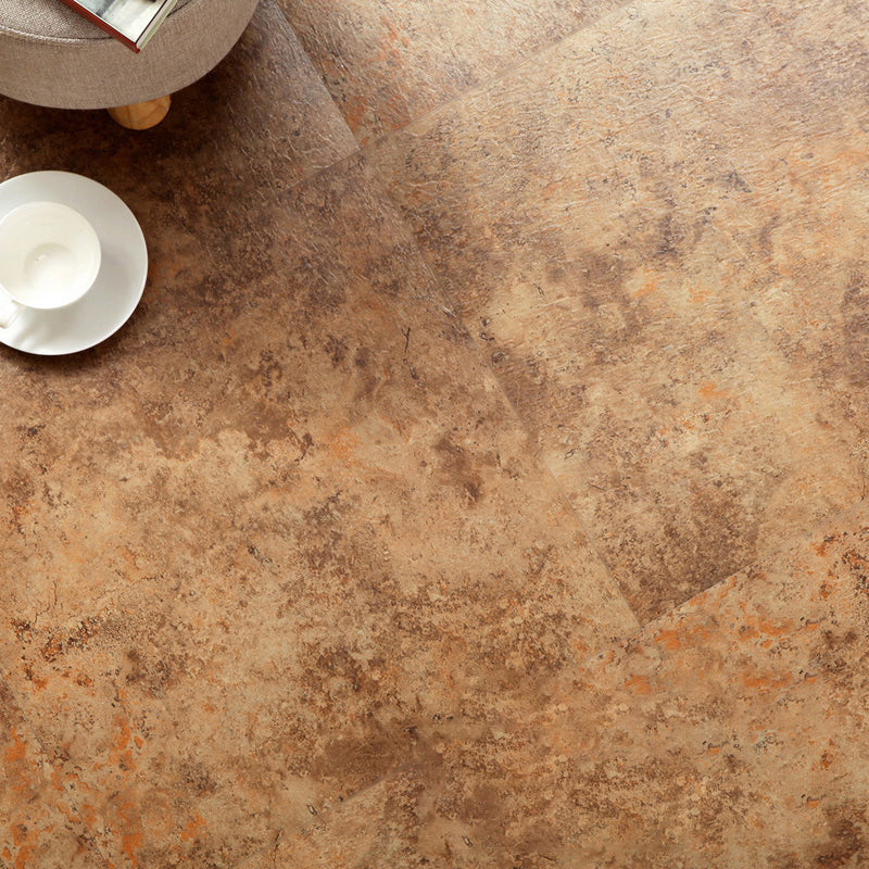 Modern Water-Repellent Plastic Floor Fabric Look Square Edge Floor Tiles