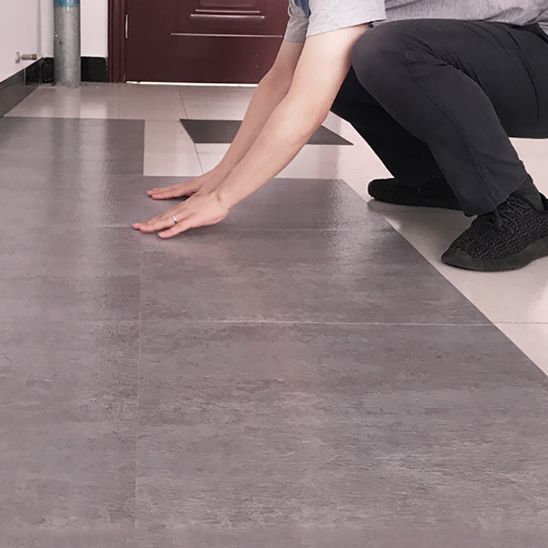 Modern Water-Repellent Plastic Flooring Fabric Look Square Edge Floor Tiles