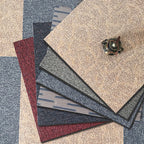 Modern Water-Repellent Plastic Flooring Fabric Look Square Edge Floor Tiles