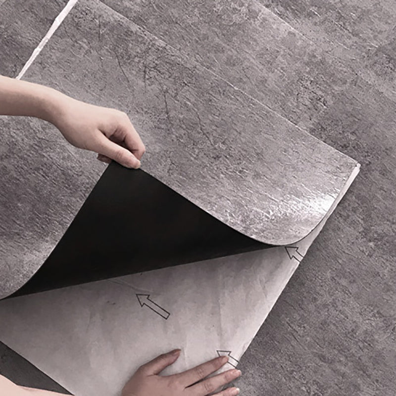 Modern Water-Repellent Plastic Flooring Fabric Look Square Edge Floor Tiles