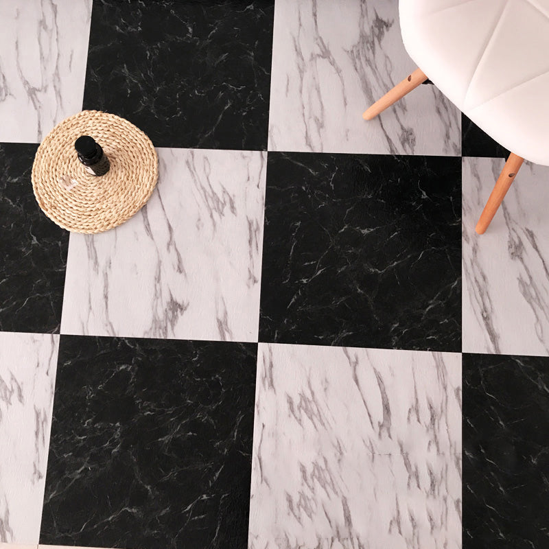 Modern Water-Repellent Plastic Flooring Fabric Look Square Edge Floor Tiles