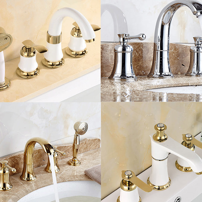 Contemporary Tub Faucet Deck Mount Trim Bathtub Faucet Trim for Bathroom