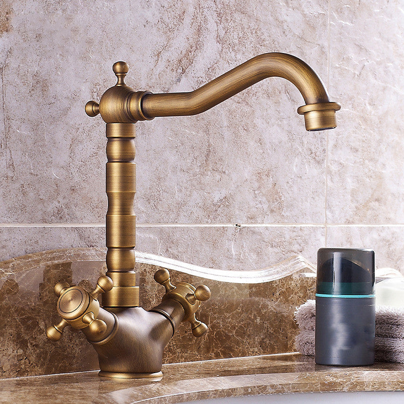 Industrial Widespread Bathtub Faucet with Cross Handles Sink Faucet