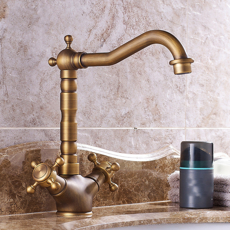 Industrial Widespread Bathtub Faucet with Cross Handles Sink Faucet