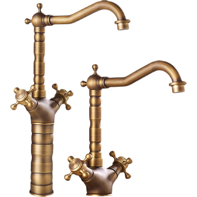 Industrial Widespread Bathtub Faucet with Cross Handles Sink Faucet