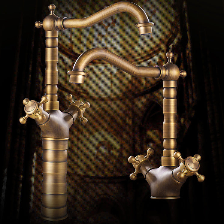 Industrial Widespread Bathtub Faucet with Cross Handles Sink Faucet