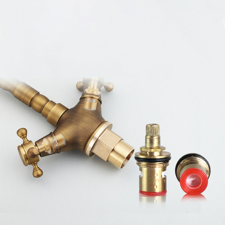Industrial Widespread Bathtub Faucet with Cross Handles Sink Faucet