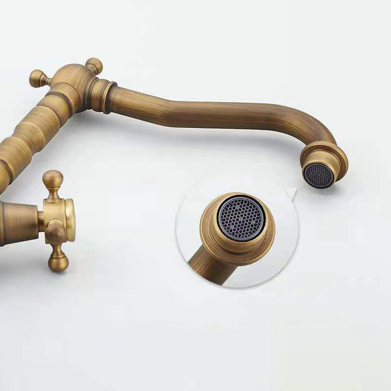Industrial Widespread Bathtub Faucet with Cross Handles Sink Faucet