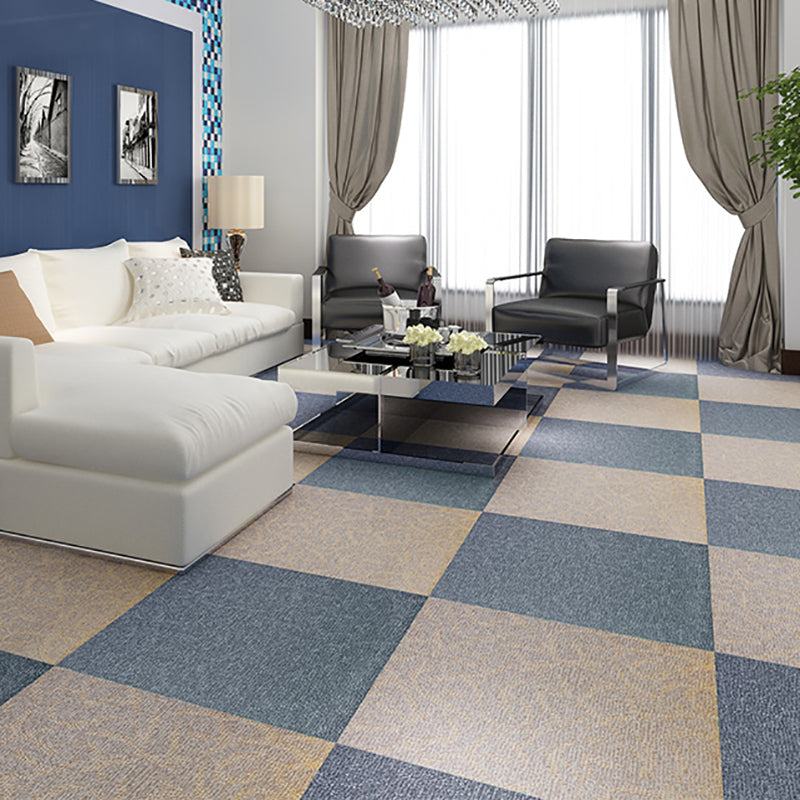 Square Plastic Flooring Water Repellent Peel and Stick Tiles Floor Leather