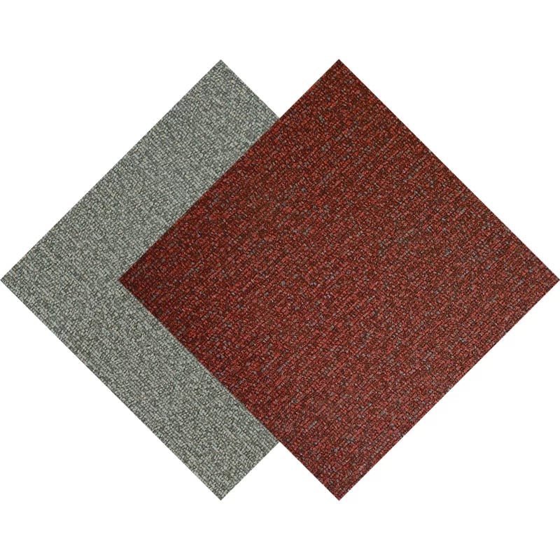 Square Plastic Flooring Water Repellent Peel and Stick Tiles Floor Leather