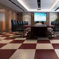 Square Plastic Flooring Water Repellent Peel and Stick Tiles Floor Leather