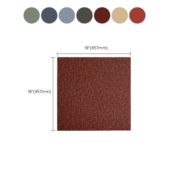 Square Plastic Flooring Water Repellent Peel and Stick Tiles Floor Leather