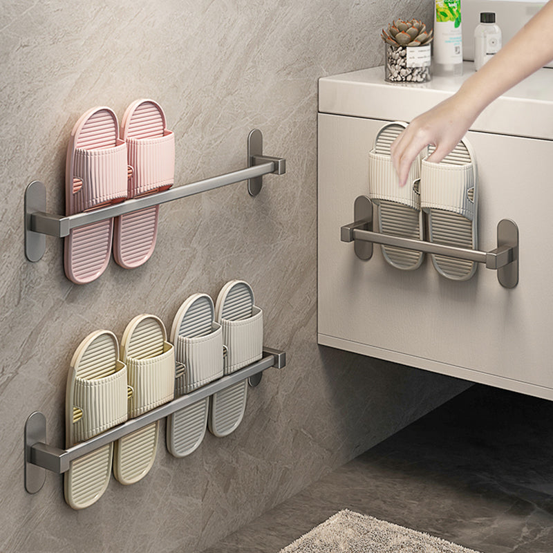 Gray Bathroom Accessory Set Modern 1/2 - Piece Bathroom Shelf Rustproof