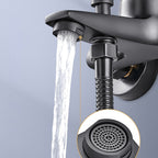 Wall-mounted fixed bathtub faucet lever handle with hand shower
