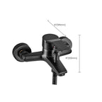 Wall-mounted fixed bathtub faucet lever handle with hand shower