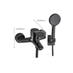 Wall-mounted fixed bathtub faucet lever handle with hand shower