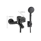 Wall-mounted fixed bathtub faucet lever handle with hand shower