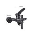Wall-mounted fixed bathtub faucet lever handle with hand shower