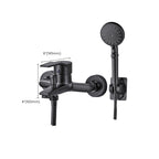 Wall-mounted fixed bathtub faucet lever handle with hand shower