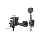 Wall-mounted fixed bathtub faucet lever handle with hand shower
