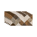 Brown non-slip floor tile 30 cm x 60 cm brick effect single tile PVC