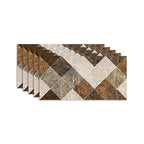 Brown non-slip floor tile 30 cm x 60 cm brick effect single tile PVC