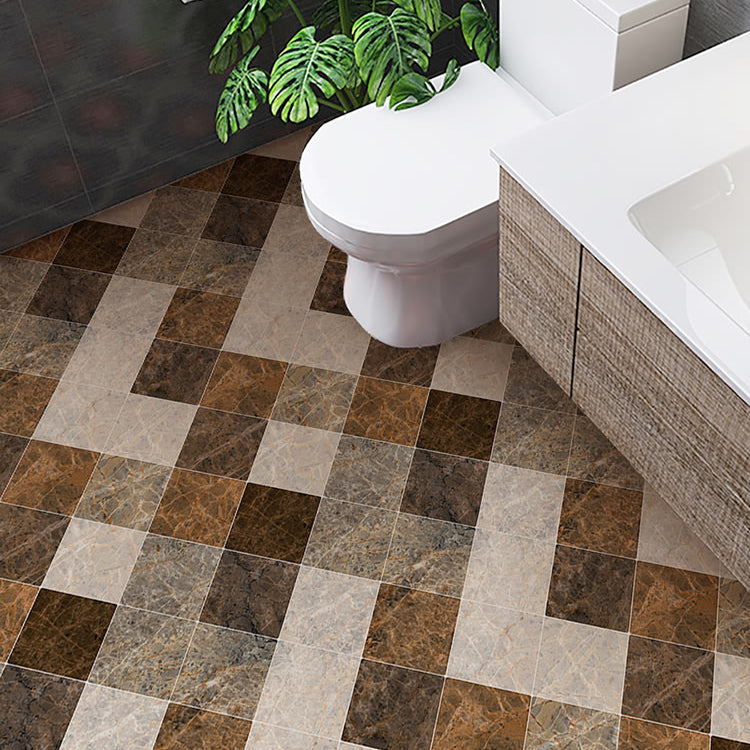 Brown non-slip floor tile 30 cm x 60 cm brick effect single tile PVC