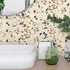 Brown non-slip floor tile 30 cm x 60 cm brick effect single tile PVC