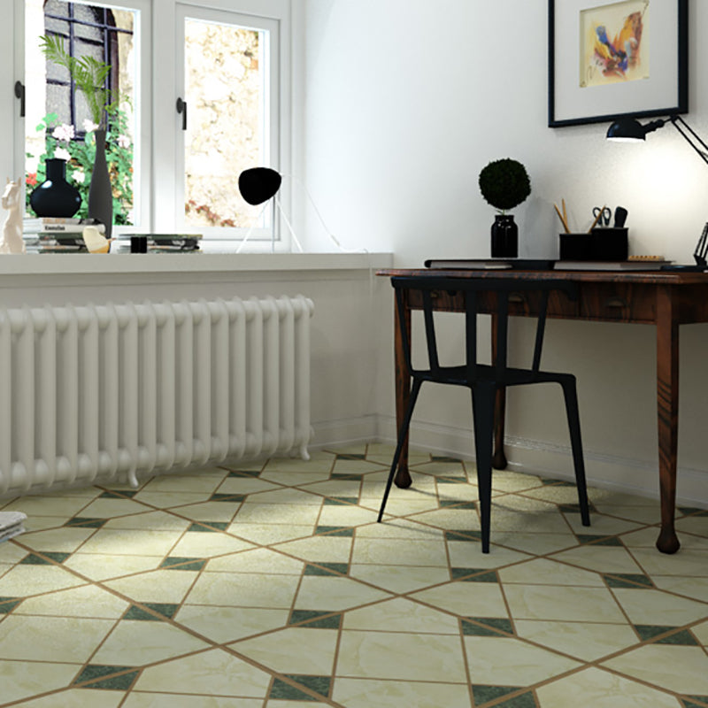 Modern Stone Look Plastic Flooring Waterproof Tiles with Square Edge