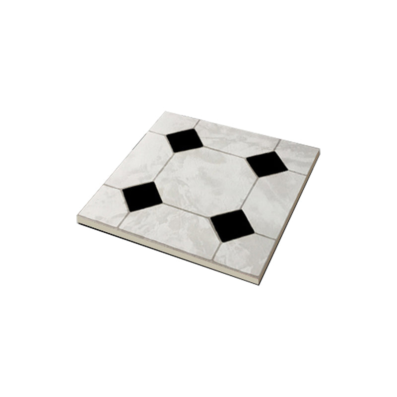 Modern Stone Look Plastic Flooring Waterproof Tiles with Square Edge