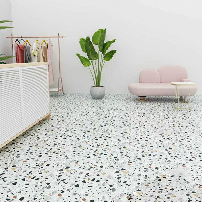 Modern Stone Look Plastic Flooring Waterproof Tiles with Square Edge