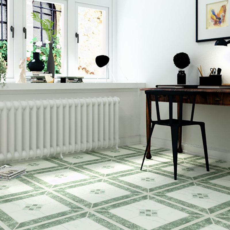 Modern Stone Look Plastic Flooring Waterproof Tiles with Square Edge