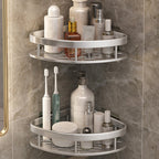 Silver/Black Bathroom Accessories Set Modern 1/2/3 - Piece Bathroom Shelf