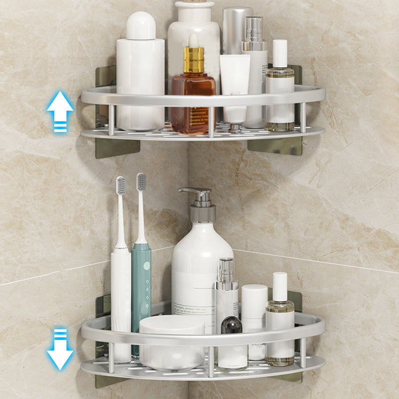 Silver/Black Bathroom Accessories Set Modern 1/2/3 - Piece Bathroom Shelf
