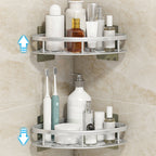 Silver/Black Bathroom Accessories Set Modern 1/2/3 - Piece Bathroom Shelf