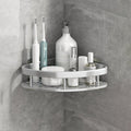 Silver/Black Bathroom Accessories Set Modern 1/2/3 - Piece Bathroom Shelf
