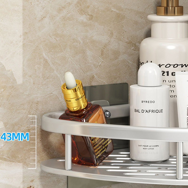 Silver/Black Bathroom Accessories Set Modern 1/2/3 - Piece Bathroom Shelf