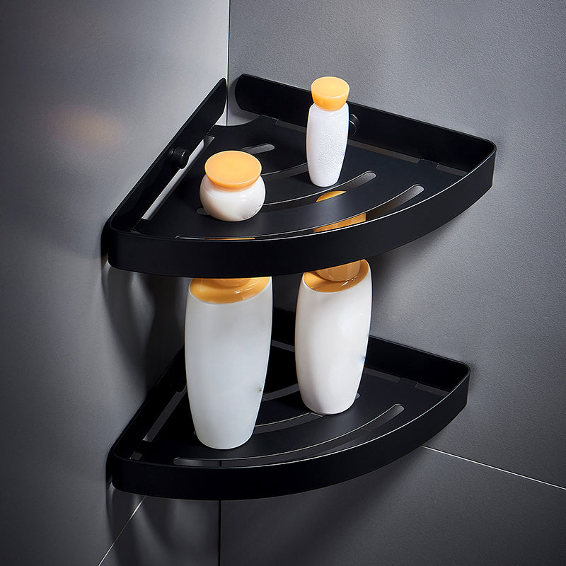 Silver/black Bathroom accessory set Modern 1/2/3 - Piece Bathroom shelf