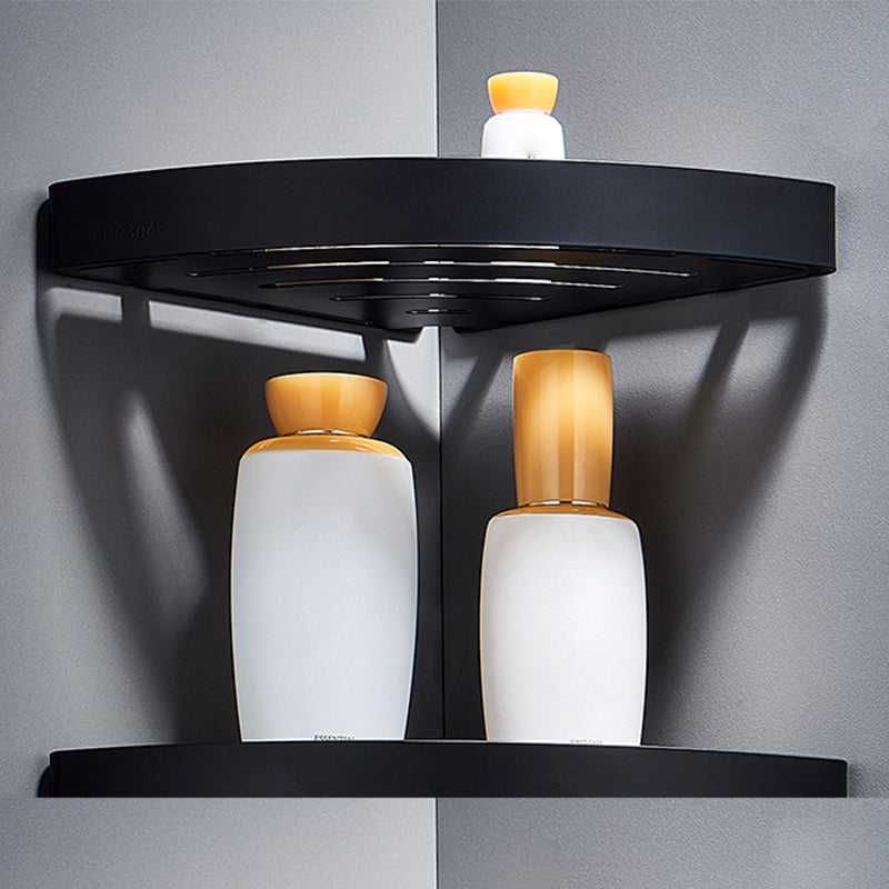 Silver/black Bathroom accessory set Modern 1/2/3 - Piece Bathroom shelf