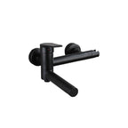 Lever Handle Bathtub Faucet Wall Mount Shower Hose Swivel Spout Bathtub Filling with Hand Shower