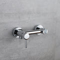Lever Handle Bathtub Faucet Wall Mount Shower Hose Swivel Spout Bathtub Filling with Hand Shower