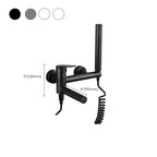 Lever Handle Bathtub Faucet Wall Mount Shower Hose Swivel Spout Bathtub Filling with Hand Shower