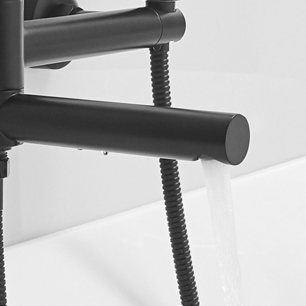 Swivel spout bathtub faucet single lever handle hand shower bathtub filling valve with shower hose