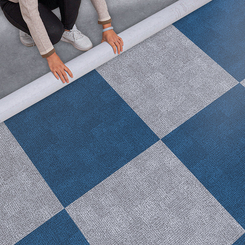 Rectangular Plastic Floor Water-Resistant Fabric Look Floor Tiles