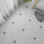 Rectangular Plastic Floor Water-Resistant Fabric Look Floor Tiles