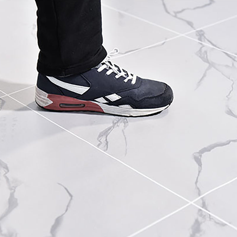Rectangular Plastic Floor Water-Resistant Fabric Look Floor Tiles