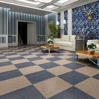 Square Plastic Floor Water-Repellent Fabric Look Peel & Stick Floor Tiles